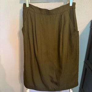 Vintage Weathervane Olive Green Women's Skirt Size 14 Made in USA